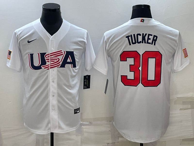 Men 2023 World Cub USA #30 Tucker White Nike MLB Jersey8